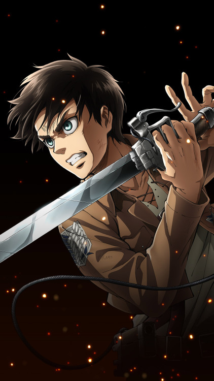 snknews: Official Art Collection: Funimation Shiganshina Trio & Emblem Desktop/Mobile Wallpapers Funimation has released numerous wallpapers for computer desktop and mobile, featuring Eren, Mikasa, Armin and the emblems for the Survey Corps, Garrison,