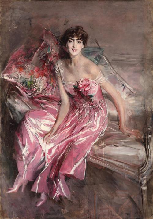 “La signora in rosa ” by Giovanni Boldini, 1916