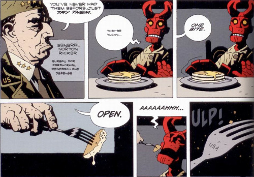 wikusdickus:  Hellboy: Pancakes