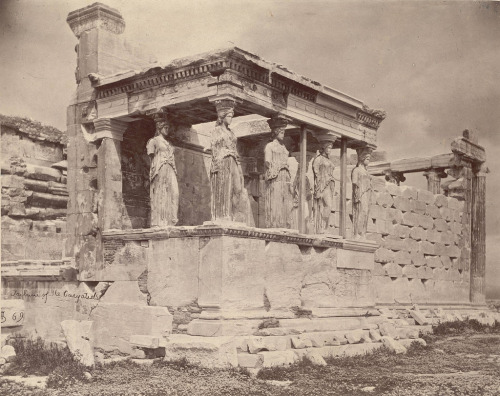ancientart:The ancient Greek Erechtheum on the Athenian Acropolis, 421-406 BC. In the southwestern c