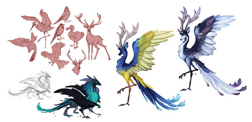 I’ve been designing/drawing a lot of mythological beasts on stream lately. It’s been a fun challenge