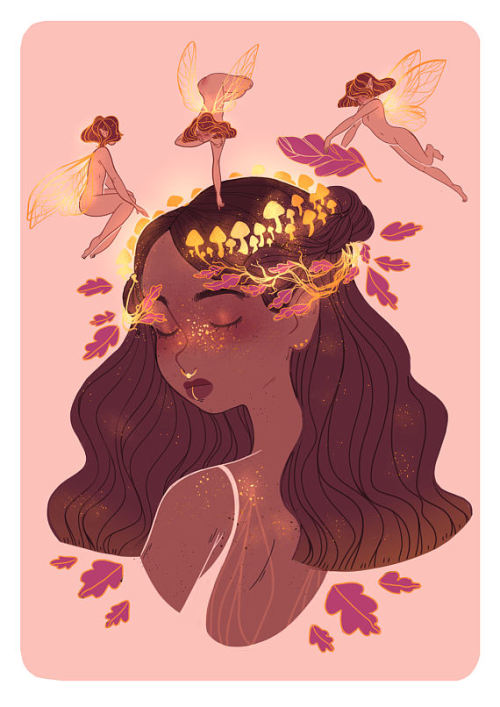 starseedastrology: glittertomb: Fairy, Bunny, Deer, Moth by LanaJayArt reminds me of: Virgo, Cancer,