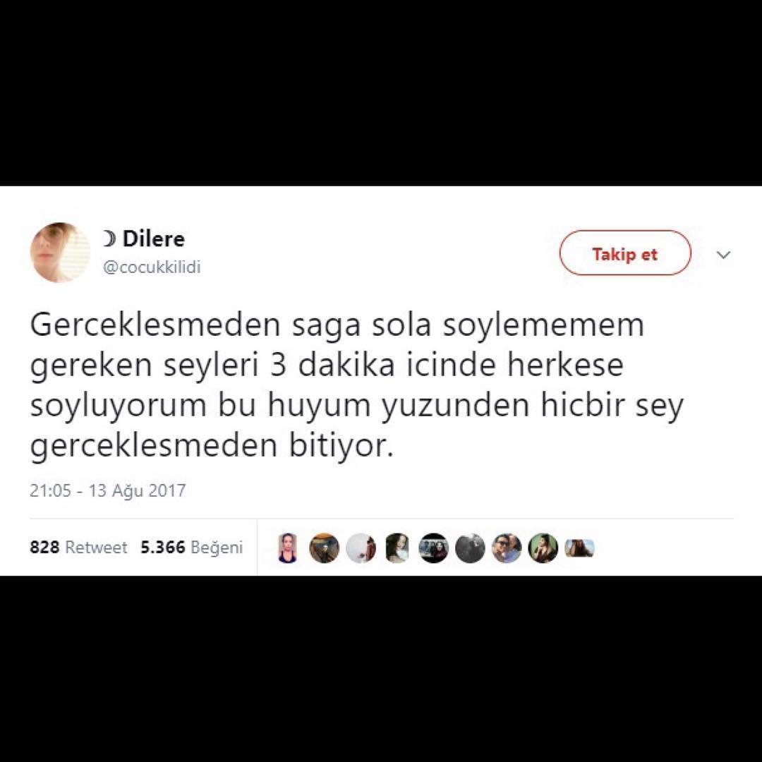 Gerçekleşmeden sağa sola...