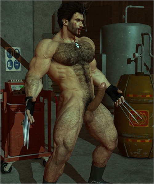 Porn photo bara-man:  yaoi bara wolverine 