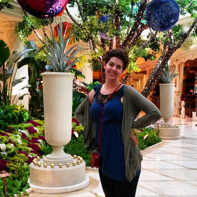 Camilla Casanova looking radient at the #Wynn #flower #sculpture garden in #LasVegas