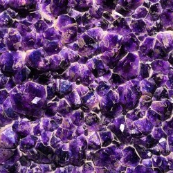 amnhnyc:  Pictured is a detail of the purple quartz, or amethyst, in the Museum’s Harry Frank Guggenheim Hall of Minerals. The ancient Greeks thought amethyst could reduce the intoxicating effects of alcohol, so they drank from amethyst goblets; in