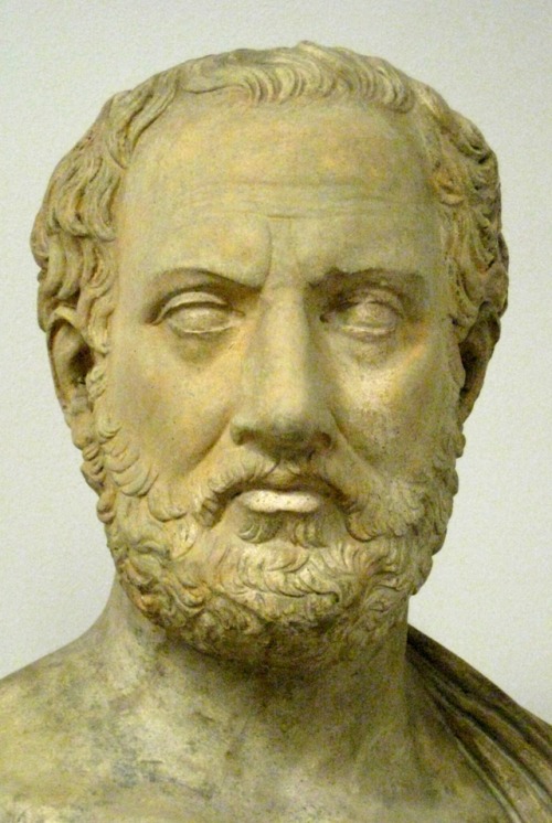 Thycydides (460-400 BCE)Plaster cast copy after a Roman marble bust dating back to 1st century CE. T