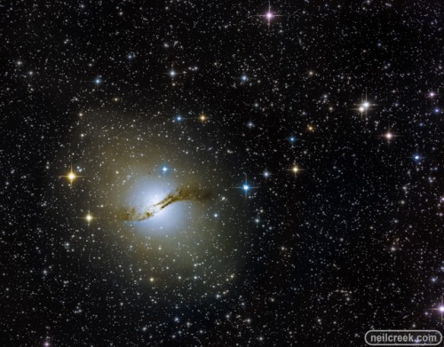 Centaurus A - One of the brightest galaxies in the sky, Cen A is also the brightest radio source in 