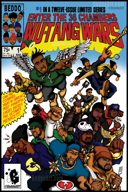 Wu-Tang Wars #1 by Beddo  (Classic comic book cover remix of Secret Wars #1, 1984).Tumblr, Twitter, 