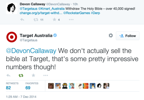 iamtallandthin: 40,000 redditors signed a petition to get the Bible off of the shelves of Target onl