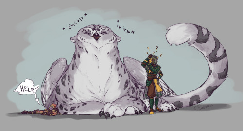 Silly joke spree goes on \o/ Kylien&rsquo;s griffon Floof is very big, overprotective and jealous. B