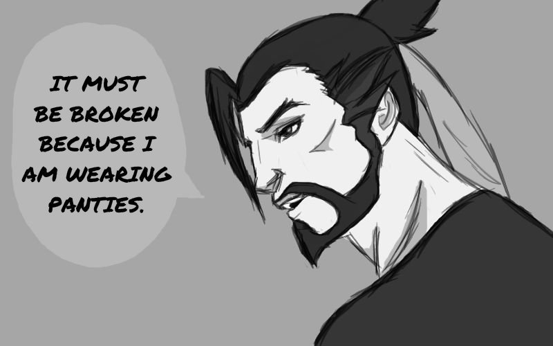 over-etch-a-sketch:  He really charmed the pants off of Hanzo, huh? This was totally
