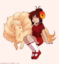 playbunny:  damara and ninetales commission for bitch-im-the-witch uvu 