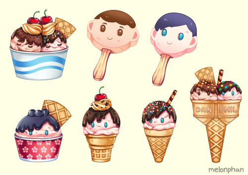 melonphan: danisanicecream & AmazingIceCream! I wanted to draw desserts mostly ice-creamWhoops f