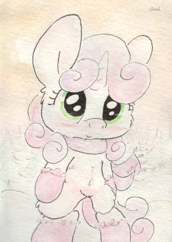 slightlyshade:  She’s all warm ‘n snug, that Snowy Belle!  &lt;3