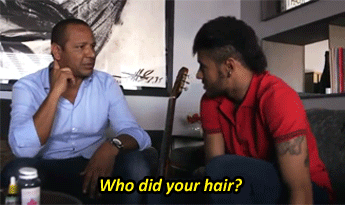 blaugr4na:  “Did you do something with your hair?” [x] 