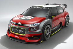 carsthatnevermadeitetc:  Citroën C3 WRC Concept Car, 2017. Designed by the Citroën style centre in partnership with Citroën Racing, the concept car is an extreme version of new Citroën C3. The prototype heralds the arrival of the new rally car that