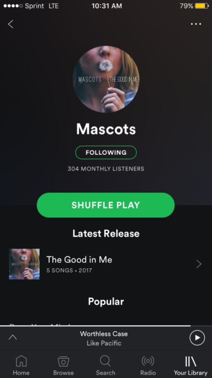 a-stew - Hi, can you please follow @mascotsoh on Spotify. We are...