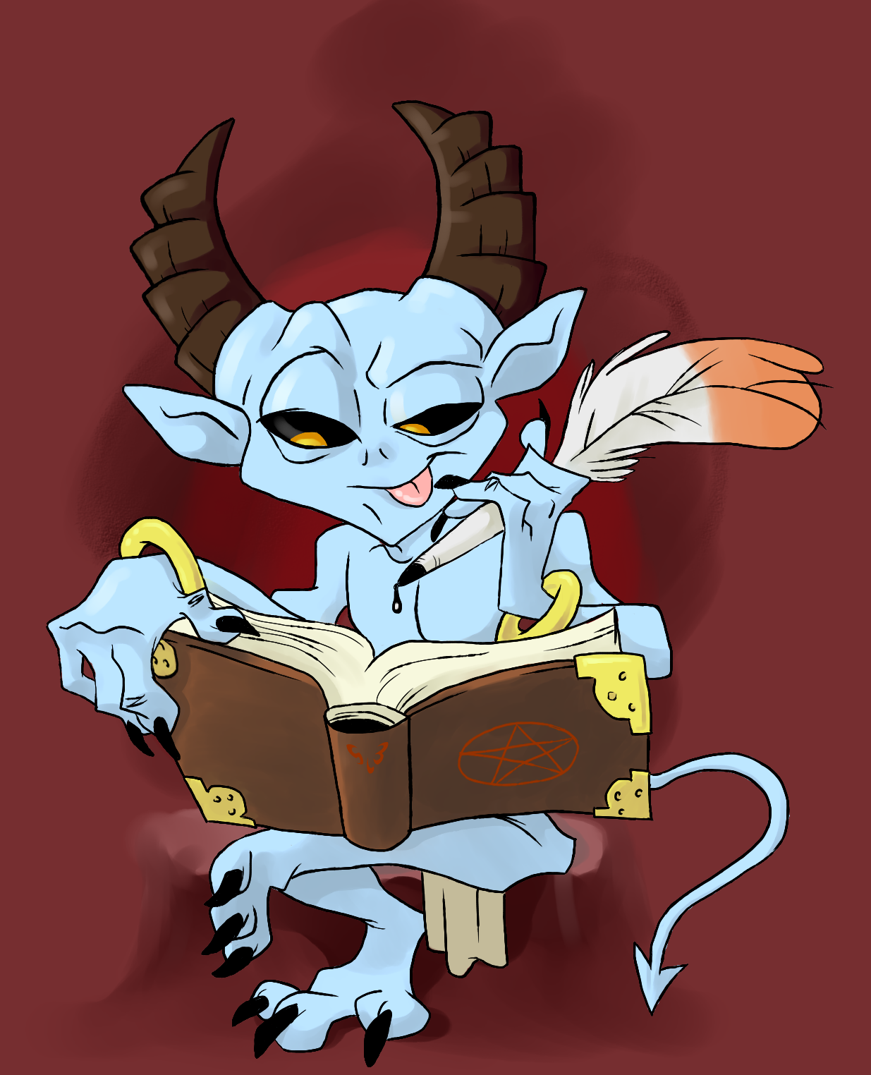 A pin-up of the imp in my avatar, also known as Risax (Geez, what a coincidence.