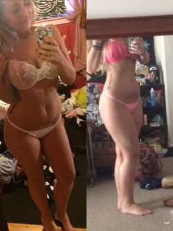 princessshawnalynn:  So proud of myself 💕 Picture on the left is December and picture on the right is recent 💪✨