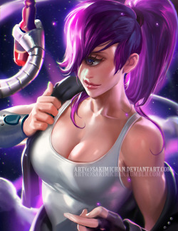 sakimichan:I’ve been a big fan of futurama