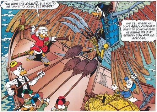 In his Uncle Scrooge story arc set around the legends of the Kalevala and Finland, Don Rosa recreate