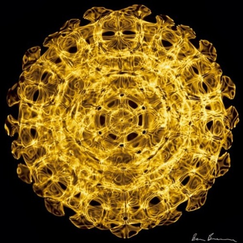 This is one of my early favorites. Shot with incandescent rope light. #energy #cymatics #water #vort