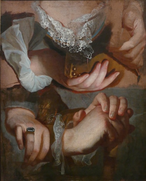 galleryofunknowns:Hyacinthe Rigaud (b.1659 - d.1743), ‘Study of Hands’, oil on canvas, c.1715 - 1723