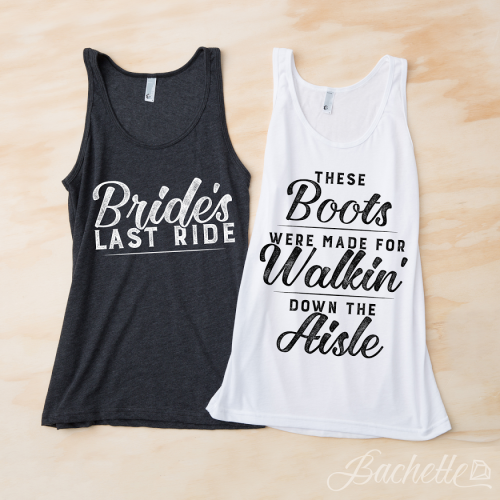 Super cute country girl bachelorette party tank tops by our sister store, Bachette!