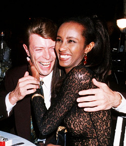 fatfeministfetishist:  molinaesque: David Bowie and Iman | Mr. and Mrs. Jones They met on October 1990 on a blind date set up by a mutual friend, Teddy Antolin, who was also their hairdresser. Bowie fell in love with her at first sight. “I was naming