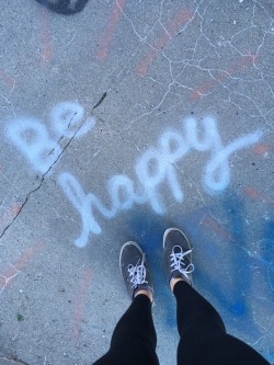warm-suggestions:  Happy graffiti.