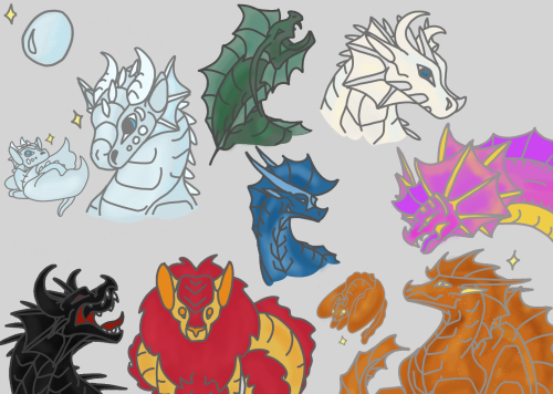Very Quick Sketches Of Some Fablehaven And Dragonwatch Dragons... Raxtus Turned Out The Best By Far.