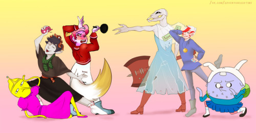 our collaborative “draw the squad” things for russian AT askLG and LSP’re mine :3outfits of chars, u