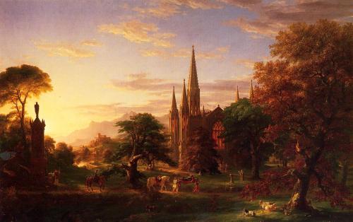 artist-thomas-cole: The Return, 1838, Thomas ColeMedium: oil,canvas