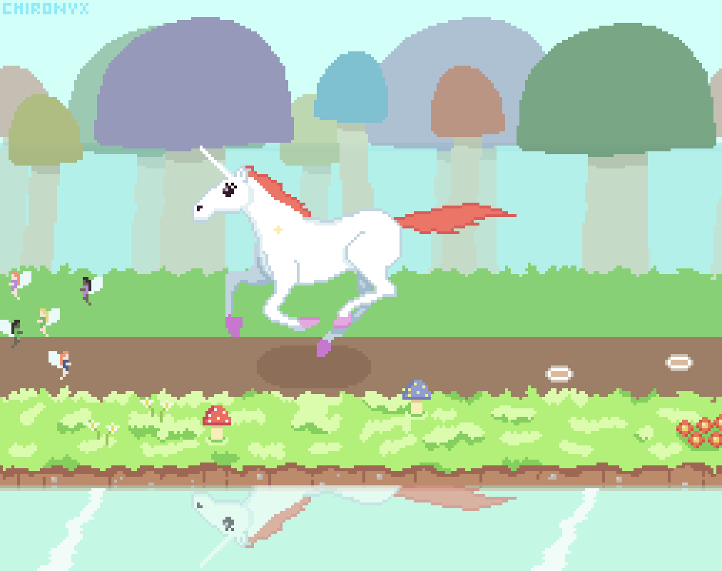 Chironyx's Pixel Art — Galloping through dreamland!