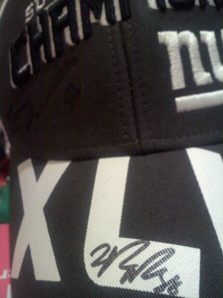 My aunt and uncle got me a hat signed by Tynes and Nicks for Christmas :O!