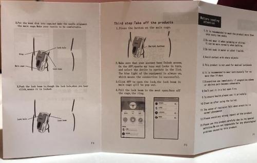 chastityhk: 6 panels of instructions, but is worth going though. Once app activated, the device will
