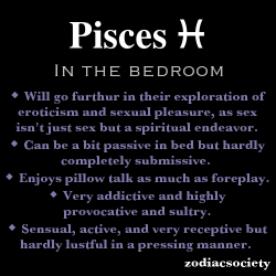 zodiacsociety:  Pisces in the bedroom.