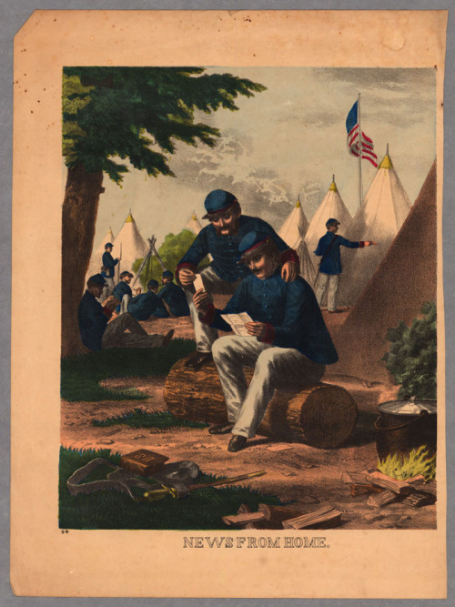 News from Home, 1862–1865. A soldier reading his letter from home. A Place of Reading. Three centuri