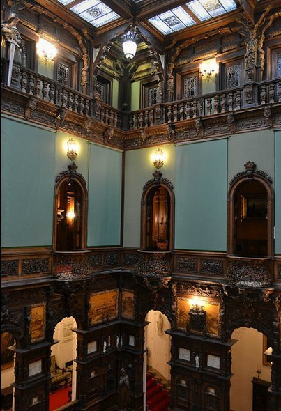 steampunktendencies:    Peles Castle interior, built between 1873 and 1914, Its inauguration was held in 1883.   