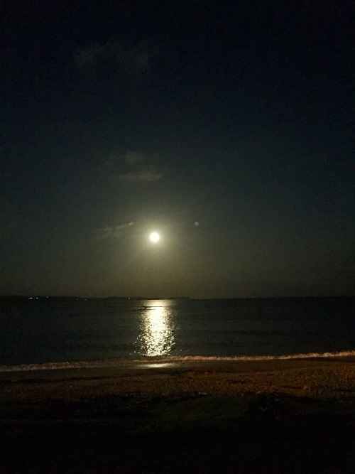Full moon nights on Camp Schwab on Okinawa Japan.