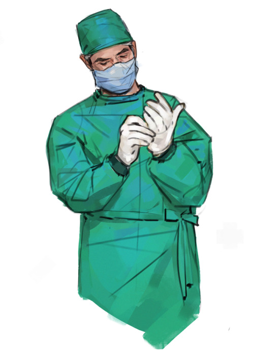 donc-desole:  Sketch of my surgical boi oc