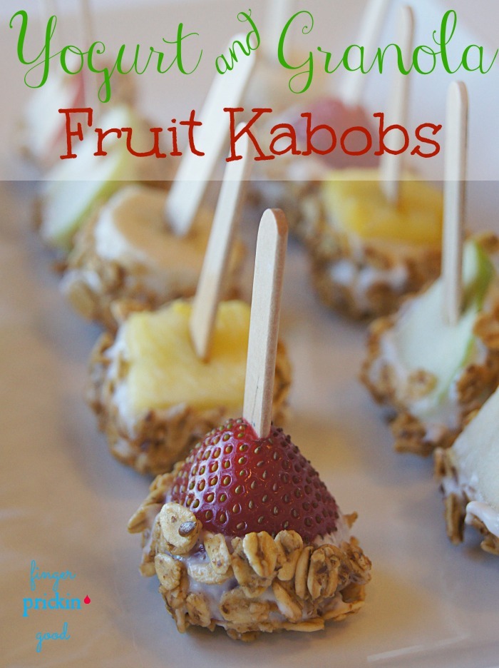 Healthy fruit kabob treat