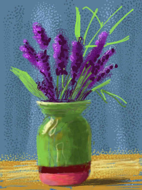 Untitled   -    David Hockney , 2010British, b.1927-drawings on ipad, Hockney&rsquo;s Pixelated Peri