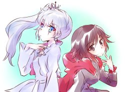 rwby-fan:  ruby and weiss by   いえすぱ  