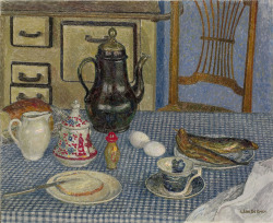 amare-habeo:    Léon De Smet (Belgian, 1881-1966) Breakfast (Le déjeuner), 1940Oil on canvas, 65 x 80 cm