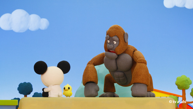 テレビ朝日マスコットキャラクター ゴーちゃん の コマ録りアニメ第3弾 Qmotri