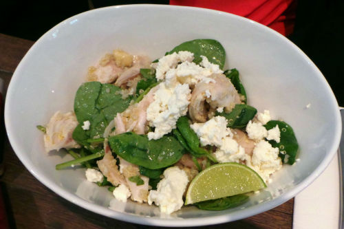 Pollo17.5poached chicken, quinoa, ricotta, roasted almond &amp; mixed herbs