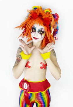 tits-tats-n-tutus:   Shelly d’Inferno   Photography, Makeup &amp; Styling by Shelly d’Inferno 1st prize for best clown goes to Emy Von Hell obviously! Twitter: https://twitter.com/ShellydInferno Instagram: http://instagram.com/shellydinferno Tumblr: