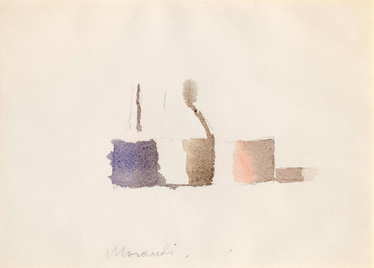 loverofbeauty:  Giorgio Morandi:  Still Life  (1960)  Watercolour   The Estorick